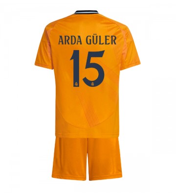 Real Madrid Arda Guler #15 Segunda Equipación Niños 2024-25 Manga Corta (+ Pantalones cortos)